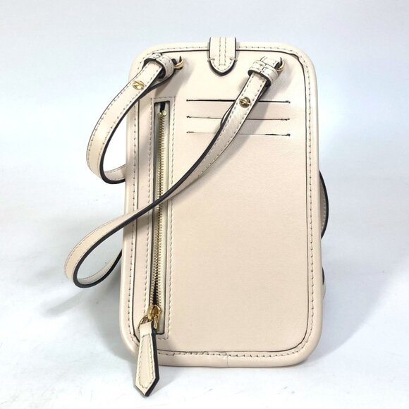 FENDI Cream Leather Zucca Shoulder Bag - Picture 2 of 14